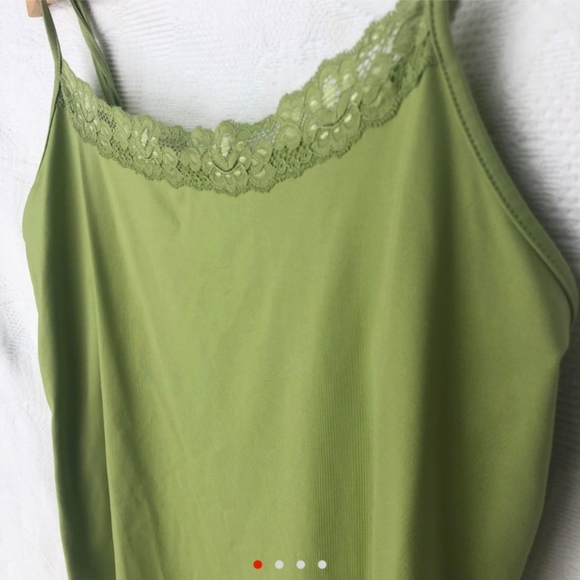 Vintage Y2K Lime Green Lace Camisole - Picture 2 of 4